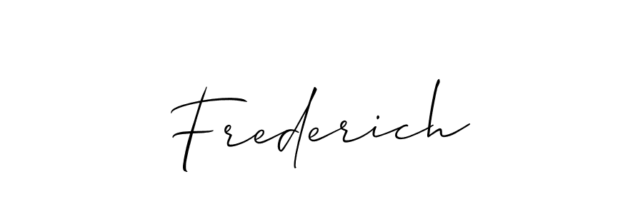 Make a short Frederich signature style. Manage your documents anywhere anytime using Allison_Script. Create and add eSignatures, submit forms, share and send files easily. Frederich signature style 2 images and pictures png