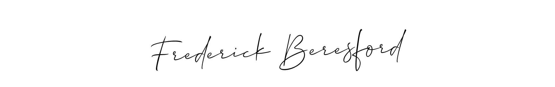 Allison_Script is a professional signature style that is perfect for those who want to add a touch of class to their signature. It is also a great choice for those who want to make their signature more unique. Get Frederick Beresford name to fancy signature for free. Frederick Beresford signature style 2 images and pictures png