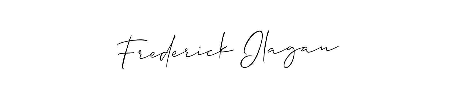 You should practise on your own different ways (Allison_Script) to write your name (Frederick Ilagan) in signature. don't let someone else do it for you. Frederick Ilagan signature style 2 images and pictures png