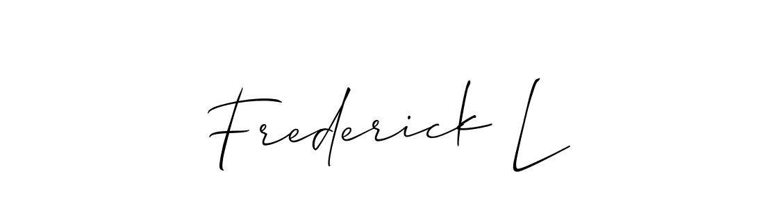 Check out images of Autograph of Frederick L name. Actor Frederick L Signature Style. Allison_Script is a professional sign style online. Frederick L signature style 2 images and pictures png