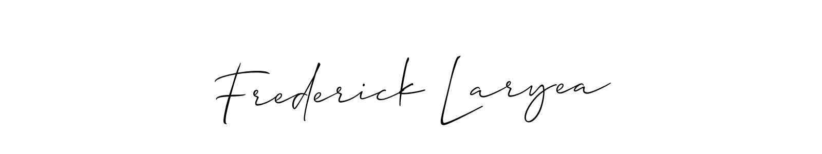 Allison_Script is a professional signature style that is perfect for those who want to add a touch of class to their signature. It is also a great choice for those who want to make their signature more unique. Get Frederick Laryea name to fancy signature for free. Frederick Laryea signature style 2 images and pictures png