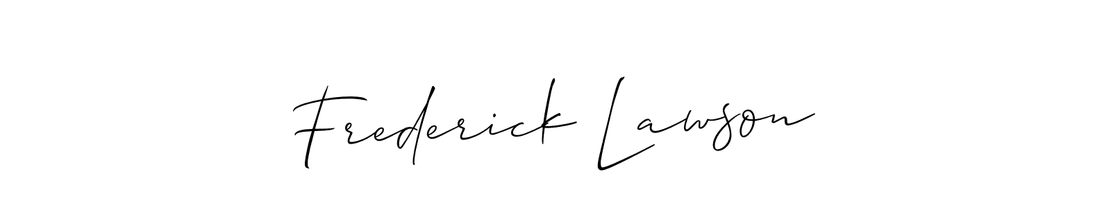 The best way (Allison_Script) to make a short signature is to pick only two or three words in your name. The name Frederick Lawson include a total of six letters. For converting this name. Frederick Lawson signature style 2 images and pictures png