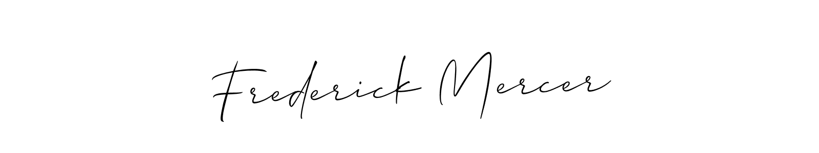 The best way (Allison_Script) to make a short signature is to pick only two or three words in your name. The name Frederick Mercer include a total of six letters. For converting this name. Frederick Mercer signature style 2 images and pictures png