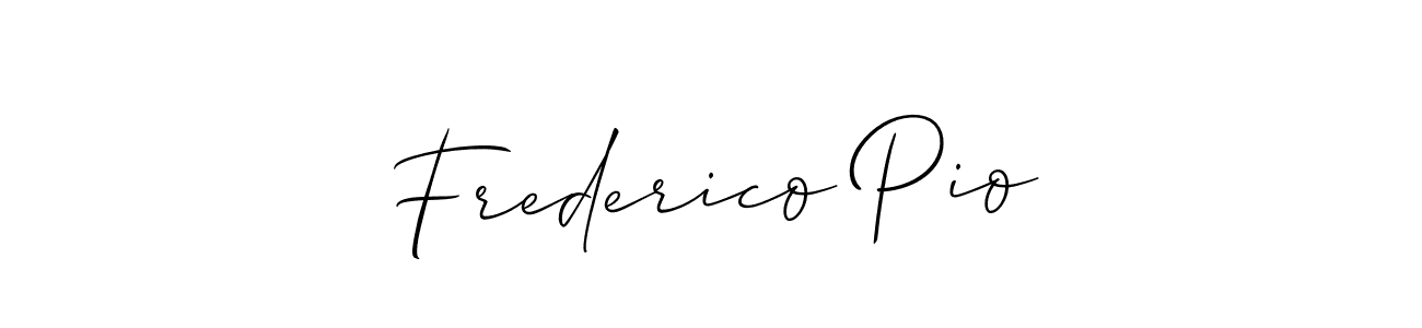 Design your own signature with our free online signature maker. With this signature software, you can create a handwritten (Allison_Script) signature for name Frederico Pio. Frederico Pio signature style 2 images and pictures png