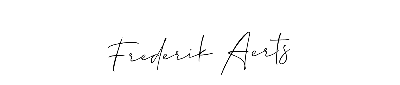 Also You can easily find your signature by using the search form. We will create Frederik Aerts name handwritten signature images for you free of cost using Allison_Script sign style. Frederik Aerts signature style 2 images and pictures png