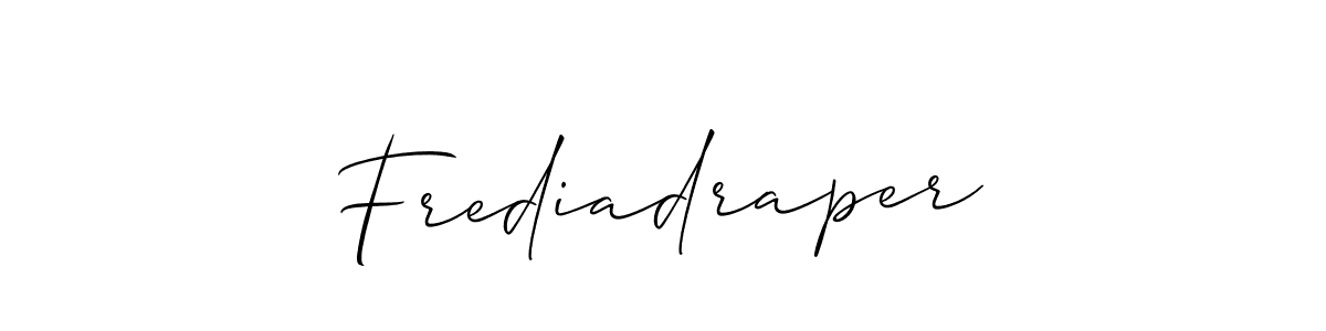 Create a beautiful signature design for name Frediadraper. With this signature (Allison_Script) fonts, you can make a handwritten signature for free. Frediadraper signature style 2 images and pictures png