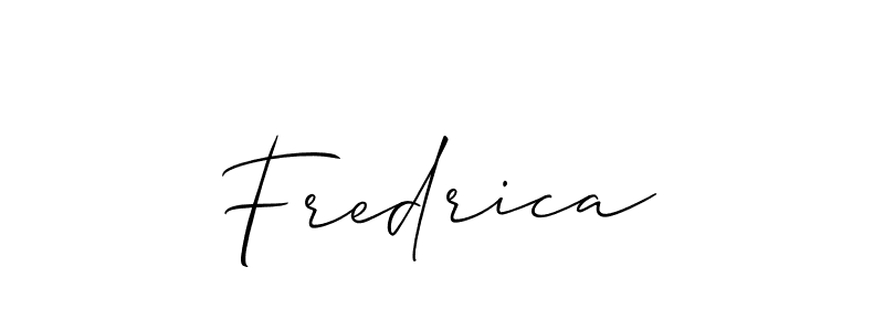 How to make Fredrica name signature. Use Allison_Script style for creating short signs online. This is the latest handwritten sign. Fredrica signature style 2 images and pictures png