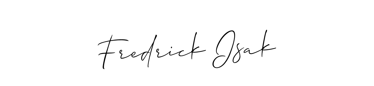 Best and Professional Signature Style for Fredrick Isak. Allison_Script Best Signature Style Collection. Fredrick Isak signature style 2 images and pictures png