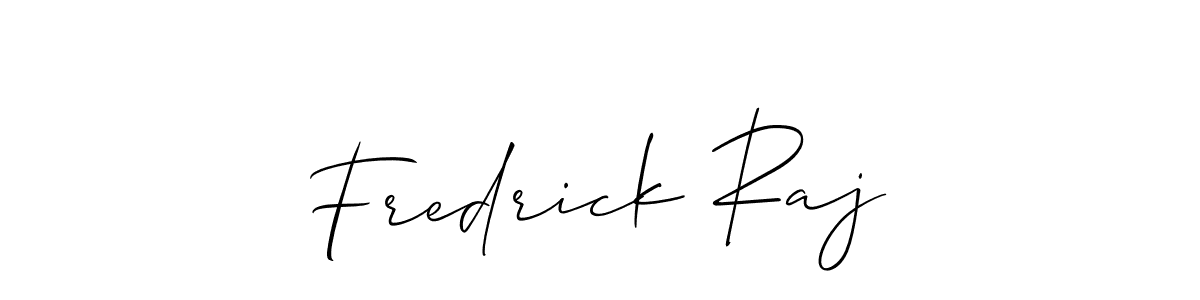 It looks lik you need a new signature style for name Fredrick Raj. Design unique handwritten (Allison_Script) signature with our free signature maker in just a few clicks. Fredrick Raj signature style 2 images and pictures png