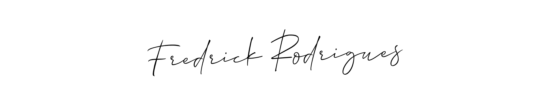 How to Draw Fredrick Rodrigues signature style? Allison_Script is a latest design signature styles for name Fredrick Rodrigues. Fredrick Rodrigues signature style 2 images and pictures png