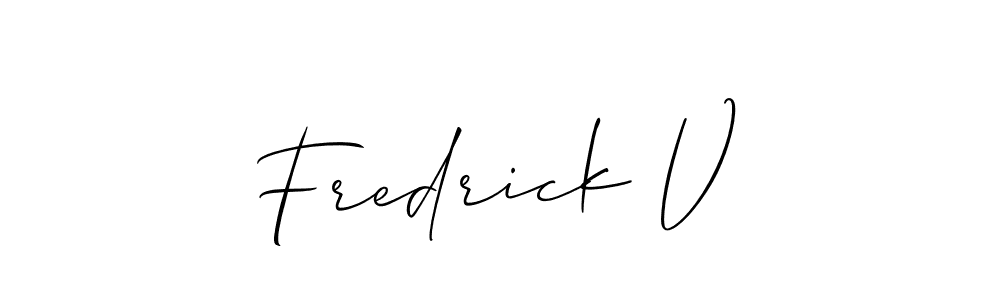 Make a beautiful signature design for name Fredrick V. Use this online signature maker to create a handwritten signature for free. Fredrick V signature style 2 images and pictures png