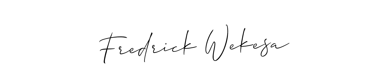 It looks lik you need a new signature style for name Fredrick Wekesa. Design unique handwritten (Allison_Script) signature with our free signature maker in just a few clicks. Fredrick Wekesa signature style 2 images and pictures png