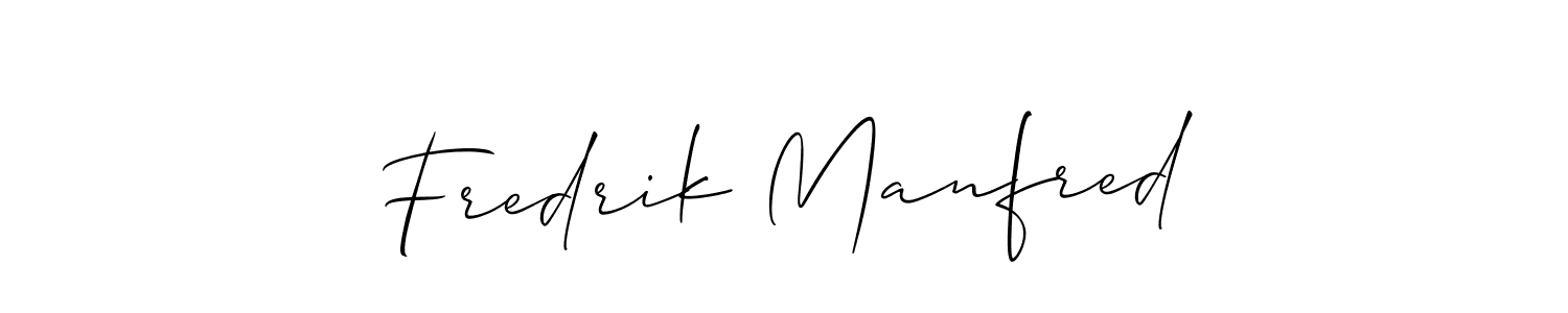 This is the best signature style for the Fredrik Manfred name. Also you like these signature font (Allison_Script). Mix name signature. Fredrik Manfred signature style 2 images and pictures png