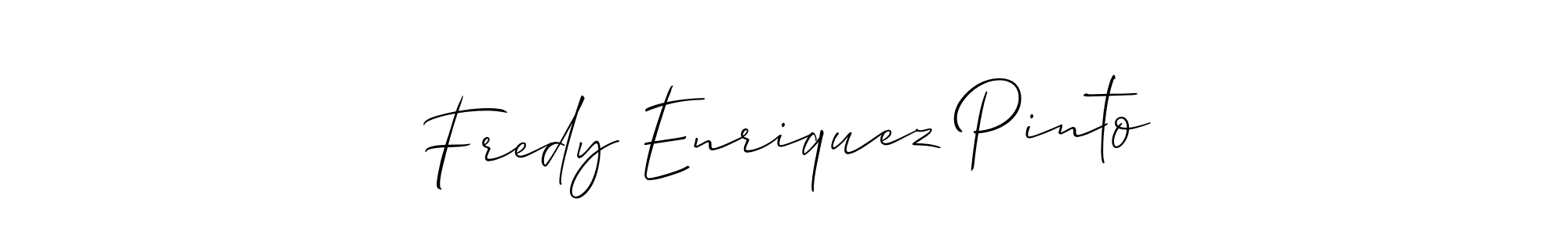 Use a signature maker to create a handwritten signature online. With this signature software, you can design (Allison_Script) your own signature for name Fredy Enriquez Pinto. Fredy Enriquez Pinto signature style 2 images and pictures png