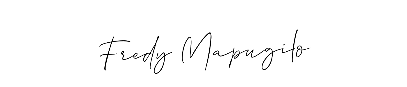 Also we have Fredy Mapugilo name is the best signature style. Create professional handwritten signature collection using Allison_Script autograph style. Fredy Mapugilo signature style 2 images and pictures png