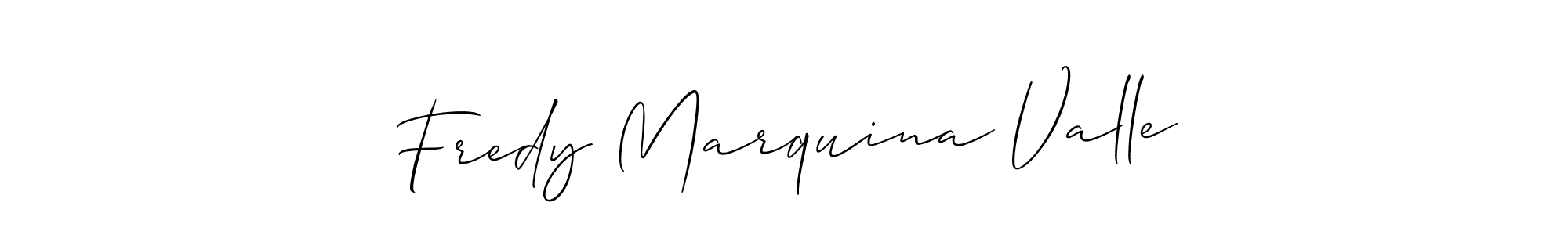 Make a beautiful signature design for name Fredy Marquina Valle. With this signature (Allison_Script) style, you can create a handwritten signature for free. Fredy Marquina Valle signature style 2 images and pictures png