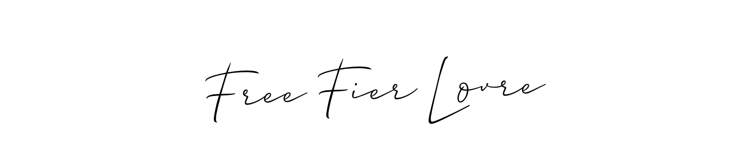 Free Fier Lovre stylish signature style. Best Handwritten Sign (Allison_Script) for my name. Handwritten Signature Collection Ideas for my name Free Fier Lovre. Free Fier Lovre signature style 2 images and pictures png