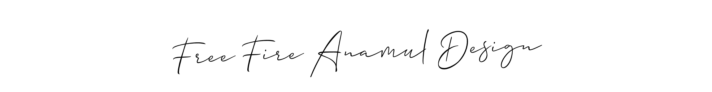 How to make Free Fire Anamul Design signature? Allison_Script is a professional autograph style. Create handwritten signature for Free Fire Anamul Design name. Free Fire Anamul Design signature style 2 images and pictures png