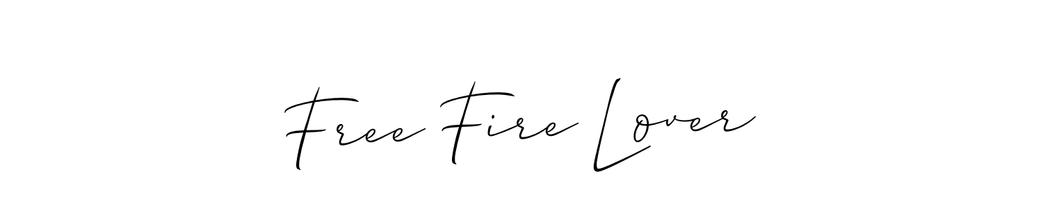 Design your own signature with our free online signature maker. With this signature software, you can create a handwritten (Allison_Script) signature for name Free Fire Lover. Free Fire Lover signature style 2 images and pictures png