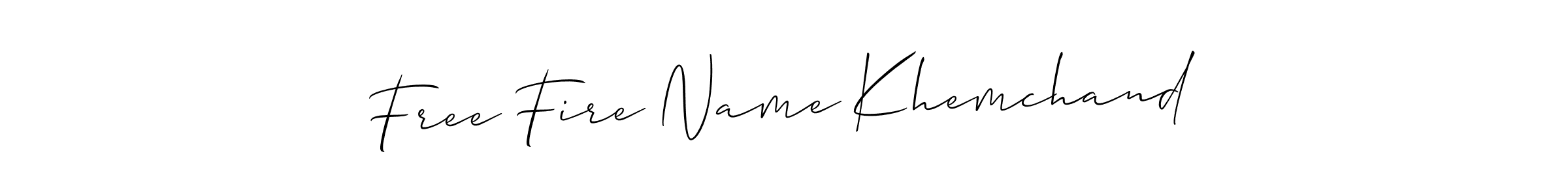 Best and Professional Signature Style for Free Fire Name Khemchand. Allison_Script Best Signature Style Collection. Free Fire Name Khemchand signature style 2 images and pictures png