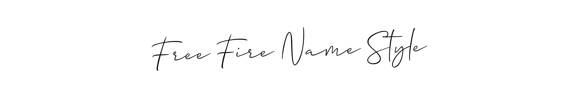 Use a signature maker to create a handwritten signature online. With this signature software, you can design (Allison_Script) your own signature for name Free Fire Name Style. Free Fire Name Style signature style 2 images and pictures png