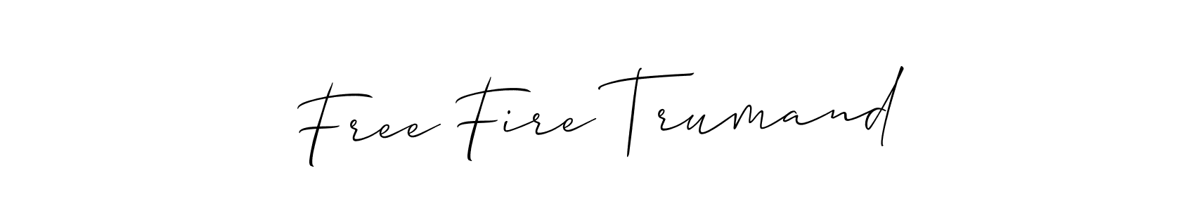 This is the best signature style for the Free Fire Trumand name. Also you like these signature font (Allison_Script). Mix name signature. Free Fire Trumand signature style 2 images and pictures png