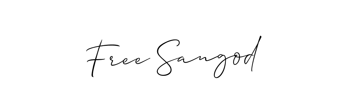 It looks lik you need a new signature style for name Free Sangod. Design unique handwritten (Allison_Script) signature with our free signature maker in just a few clicks. Free Sangod signature style 2 images and pictures png