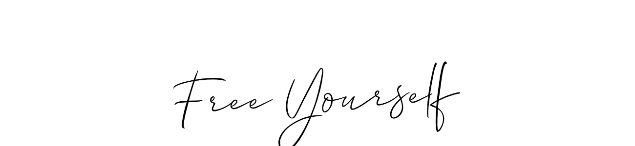 The best way (Allison_Script) to make a short signature is to pick only two or three words in your name. The name Free Yourself include a total of six letters. For converting this name. Free Yourself signature style 2 images and pictures png