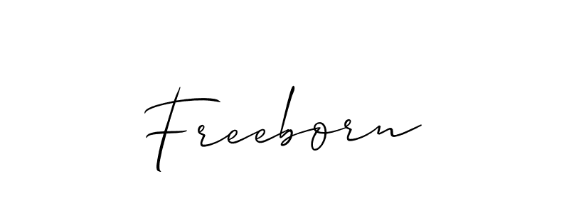 You should practise on your own different ways (Allison_Script) to write your name (Freeborn) in signature. don't let someone else do it for you. Freeborn signature style 2 images and pictures png