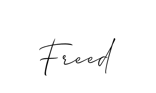 The best way (Allison_Script) to make a short signature is to pick only two or three words in your name. The name Freed include a total of six letters. For converting this name. Freed signature style 2 images and pictures png