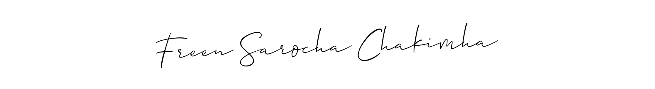 if you are searching for the best signature style for your name Freen Sarocha Chakimha. so please give up your signature search. here we have designed multiple signature styles  using Allison_Script. Freen Sarocha Chakimha signature style 2 images and pictures png