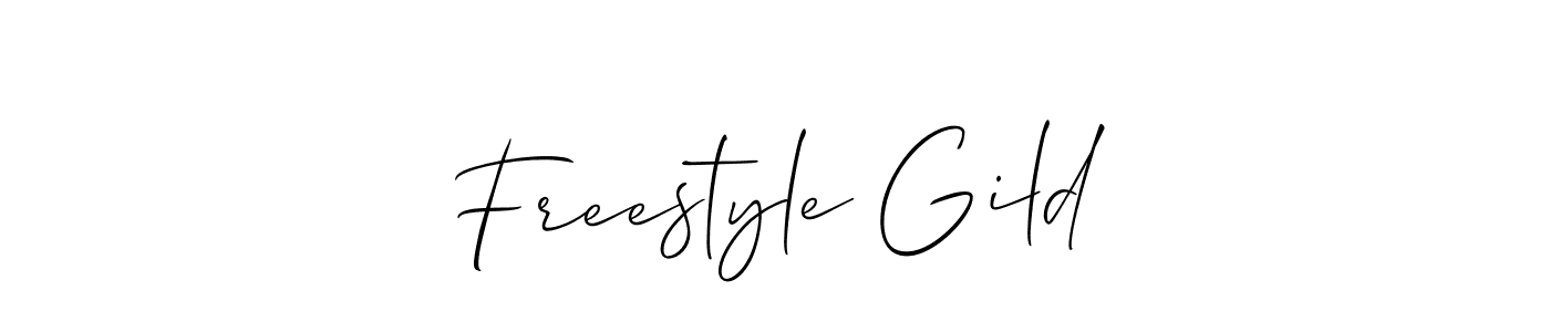 Also we have Freestyle Gild name is the best signature style. Create professional handwritten signature collection using Allison_Script autograph style. Freestyle Gild signature style 2 images and pictures png