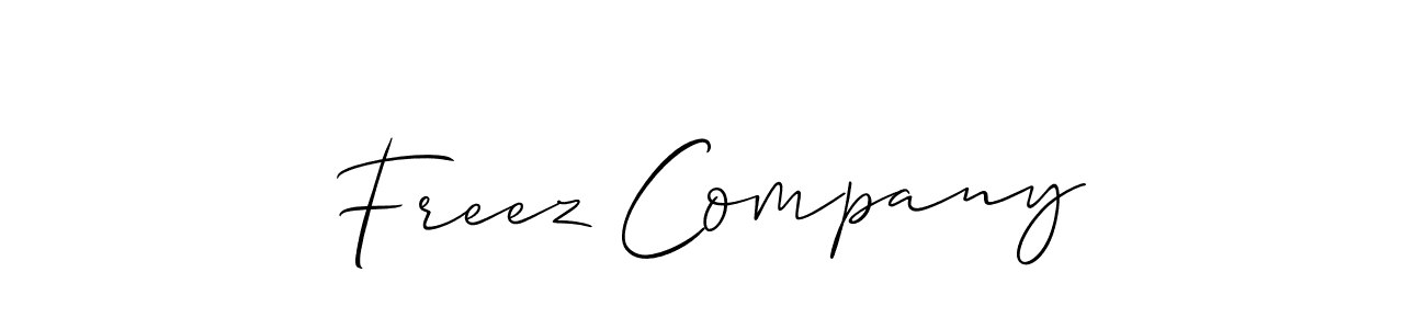 How to make Freez Company name signature. Use Allison_Script style for creating short signs online. This is the latest handwritten sign. Freez Company signature style 2 images and pictures png