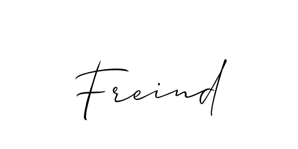 How to make Freind signature? Allison_Script is a professional autograph style. Create handwritten signature for Freind name. Freind signature style 2 images and pictures png