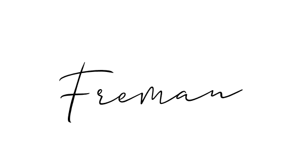 Allison_Script is a professional signature style that is perfect for those who want to add a touch of class to their signature. It is also a great choice for those who want to make their signature more unique. Get Freman name to fancy signature for free. Freman signature style 2 images and pictures png