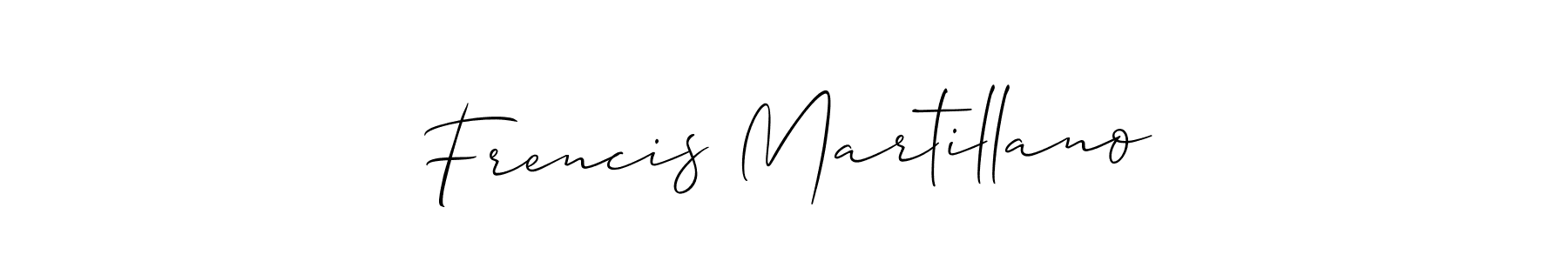 Once you've used our free online signature maker to create your best signature Allison_Script style, it's time to enjoy all of the benefits that Frencis Martillano name signing documents. Frencis Martillano signature style 2 images and pictures png