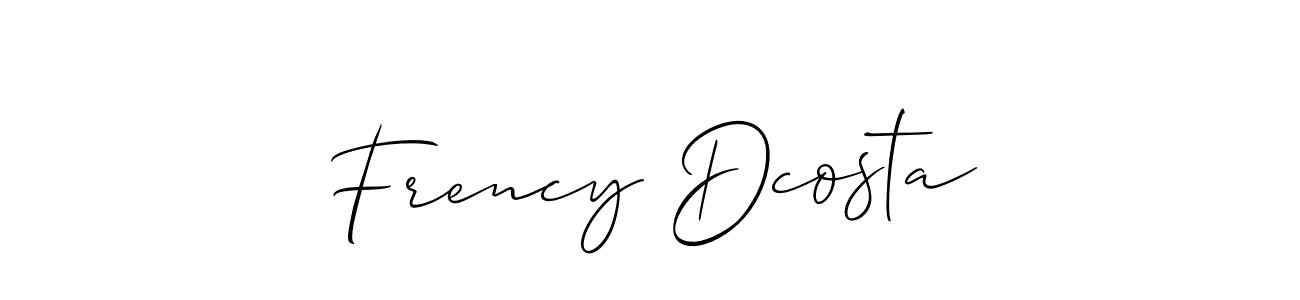 Once you've used our free online signature maker to create your best signature Allison_Script style, it's time to enjoy all of the benefits that Frency Dcosta name signing documents. Frency Dcosta signature style 2 images and pictures png