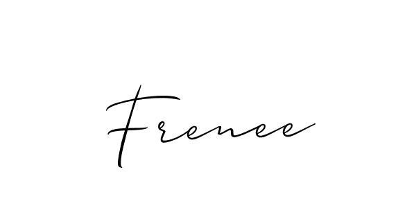Design your own signature with our free online signature maker. With this signature software, you can create a handwritten (Allison_Script) signature for name Frenee. Frenee signature style 2 images and pictures png
