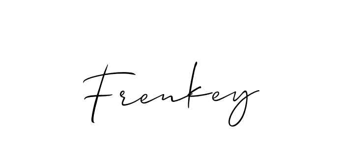How to Draw Frenkey signature style? Allison_Script is a latest design signature styles for name Frenkey. Frenkey signature style 2 images and pictures png