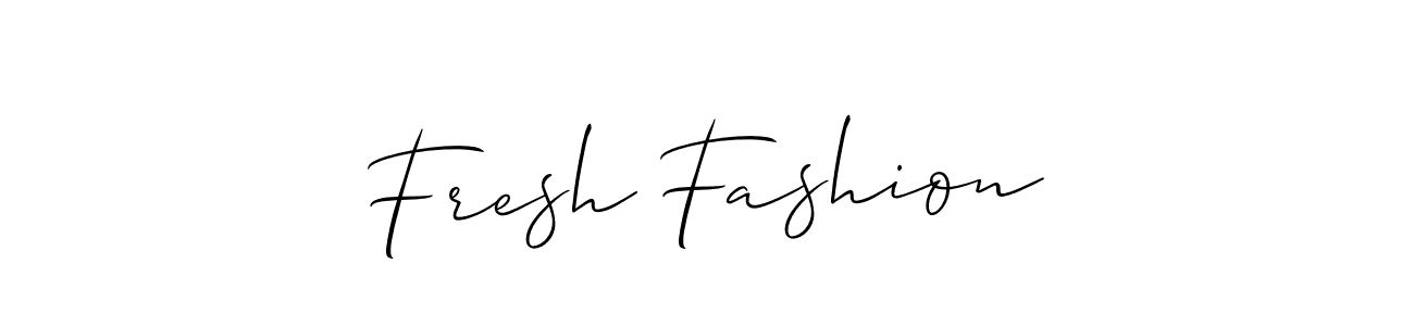 The best way (Allison_Script) to make a short signature is to pick only two or three words in your name. The name Fresh Fashion include a total of six letters. For converting this name. Fresh Fashion signature style 2 images and pictures png