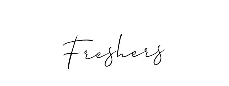 Make a beautiful signature design for name Freshers. Use this online signature maker to create a handwritten signature for free. Freshers signature style 2 images and pictures png