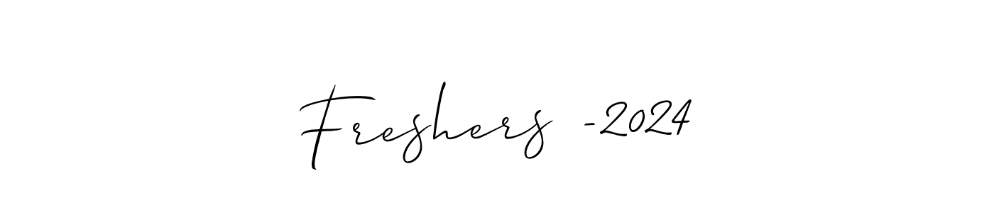 This is the best signature style for the Freshers -2024 name. Also you like these signature font (Allison_Script). Mix name signature. Freshers -2024 signature style 2 images and pictures png