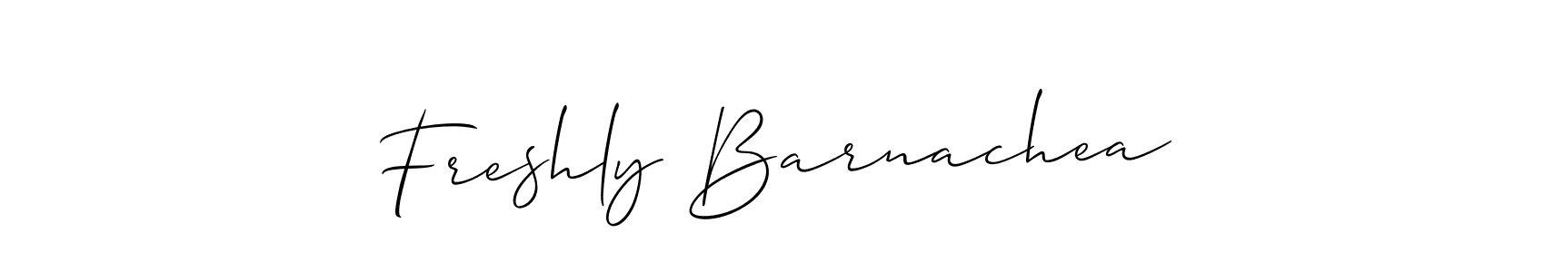 if you are searching for the best signature style for your name Freshly Barnachea. so please give up your signature search. here we have designed multiple signature styles  using Allison_Script. Freshly Barnachea signature style 2 images and pictures png