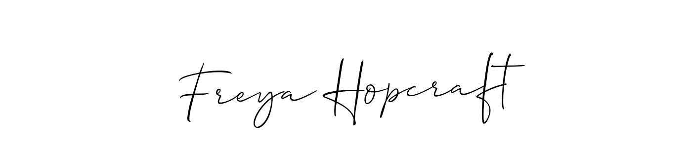 Make a beautiful signature design for name Freya Hopcraft. Use this online signature maker to create a handwritten signature for free. Freya Hopcraft signature style 2 images and pictures png