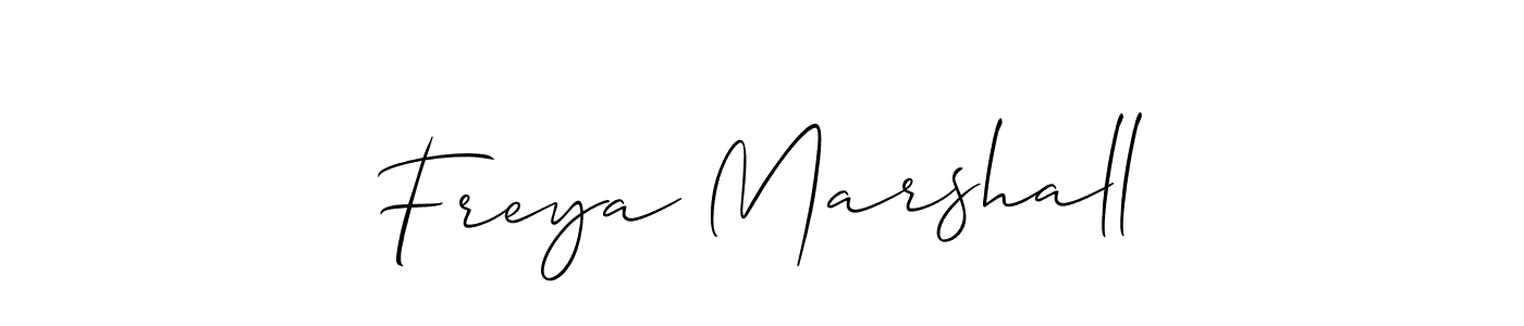 You should practise on your own different ways (Allison_Script) to write your name (Freya Marshall) in signature. don't let someone else do it for you. Freya Marshall signature style 2 images and pictures png