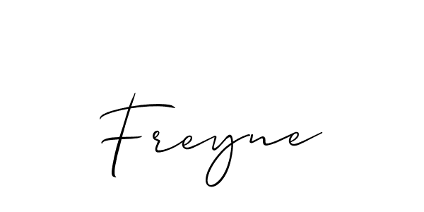 Also You can easily find your signature by using the search form. We will create Freyne name handwritten signature images for you free of cost using Allison_Script sign style. Freyne signature style 2 images and pictures png