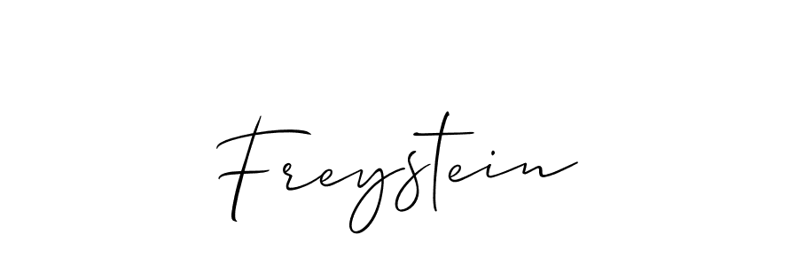 How to make Freystein name signature. Use Allison_Script style for creating short signs online. This is the latest handwritten sign. Freystein signature style 2 images and pictures png