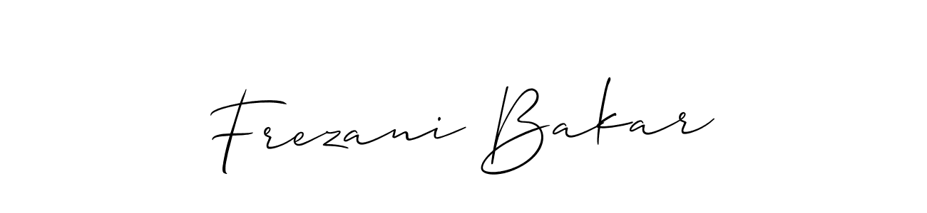 if you are searching for the best signature style for your name Frezani Bakar. so please give up your signature search. here we have designed multiple signature styles  using Allison_Script. Frezani Bakar signature style 2 images and pictures png