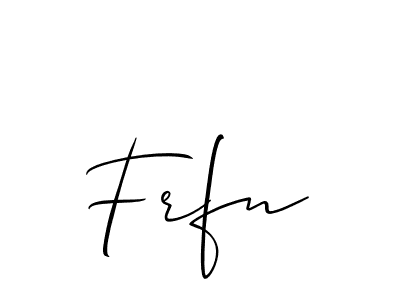 Use a signature maker to create a handwritten signature online. With this signature software, you can design (Allison_Script) your own signature for name Frfn. Frfn signature style 2 images and pictures png