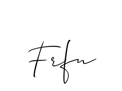 Make a beautiful signature design for name Frfn. With this signature (Allison_Script) style, you can create a handwritten signature for free. Frfn signature style 2 images and pictures png